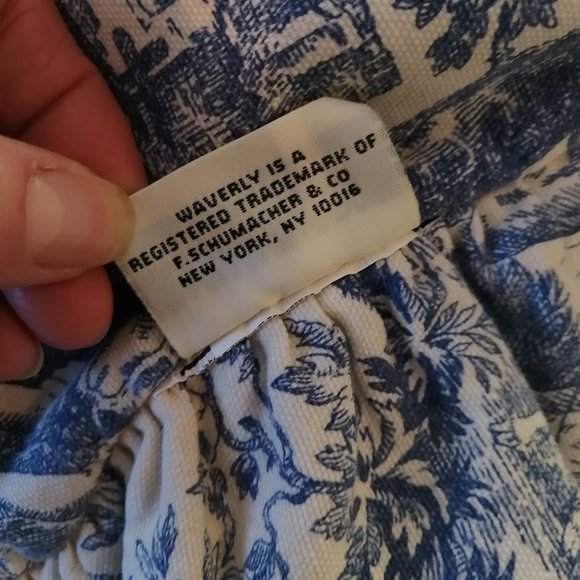 WAVERLY BLUE TOILE Luxury Collection French Country Throw Pillows 20” x 20" - Picture 3 of 4